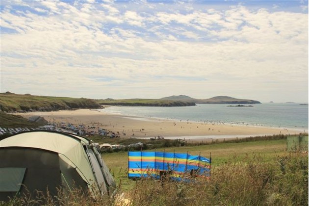 Whitesands Camping is right next to the beach.